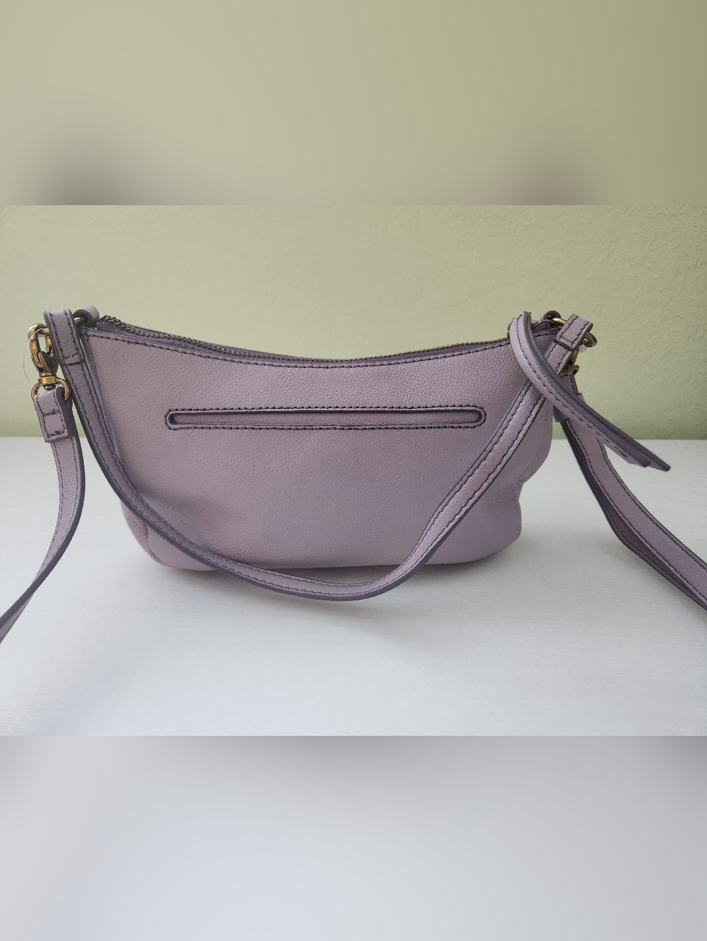 NWT Fossil Lavender Leather Crossbody Or Shoulder Purse - Picture 3 of 9